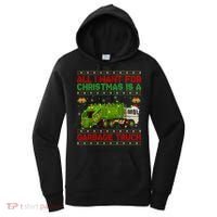 Funny Ugly All I Want For Christmas Is A Garbage Truck Gift Women's Hoodie thumb 0