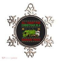 Funny Ugly All I Want For Christmas Is A Garbage Truck Gift Ornament thumb 0