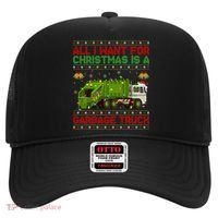 Funny Ugly All I Want For Christmas Is A Garbage Truck Gift Hat thumb 0