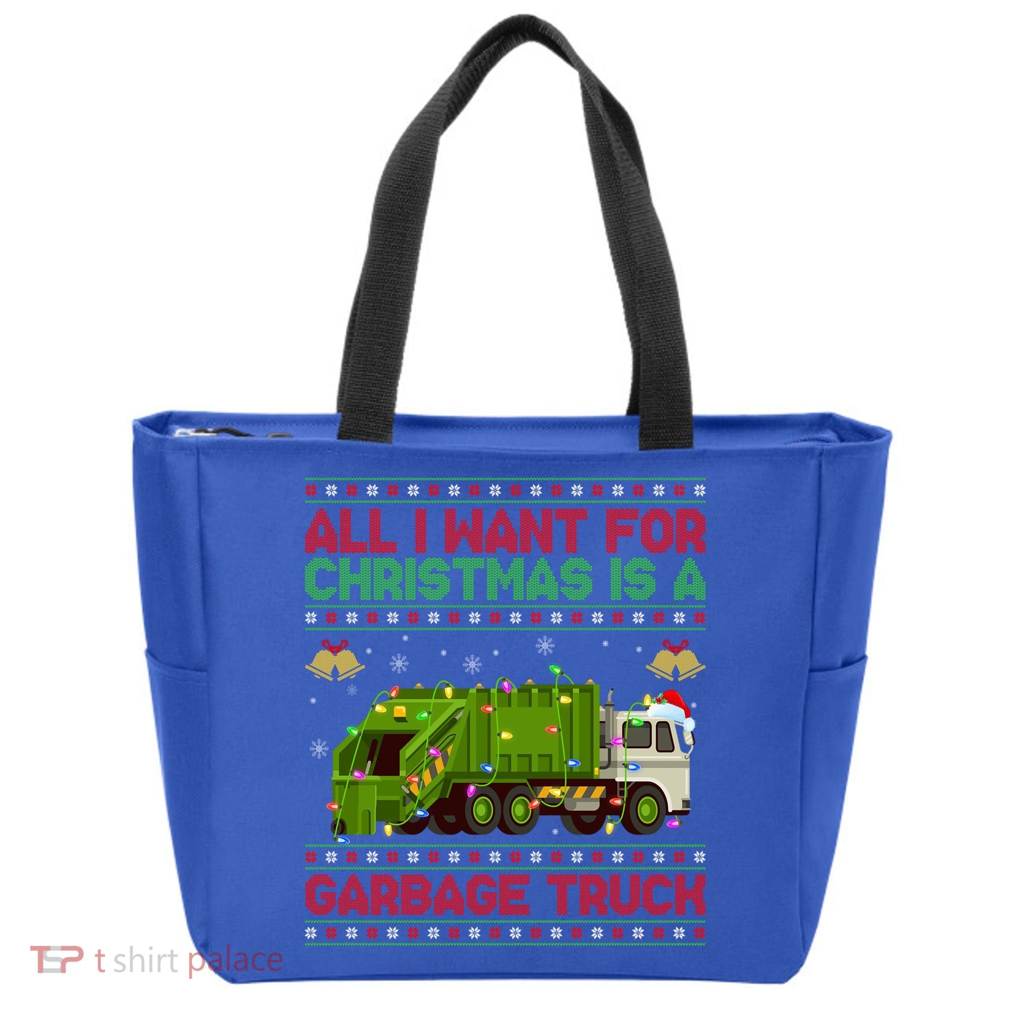 Funny Ugly All I Want For Christmas Is A Garbage Truck Gift Tote Bag
