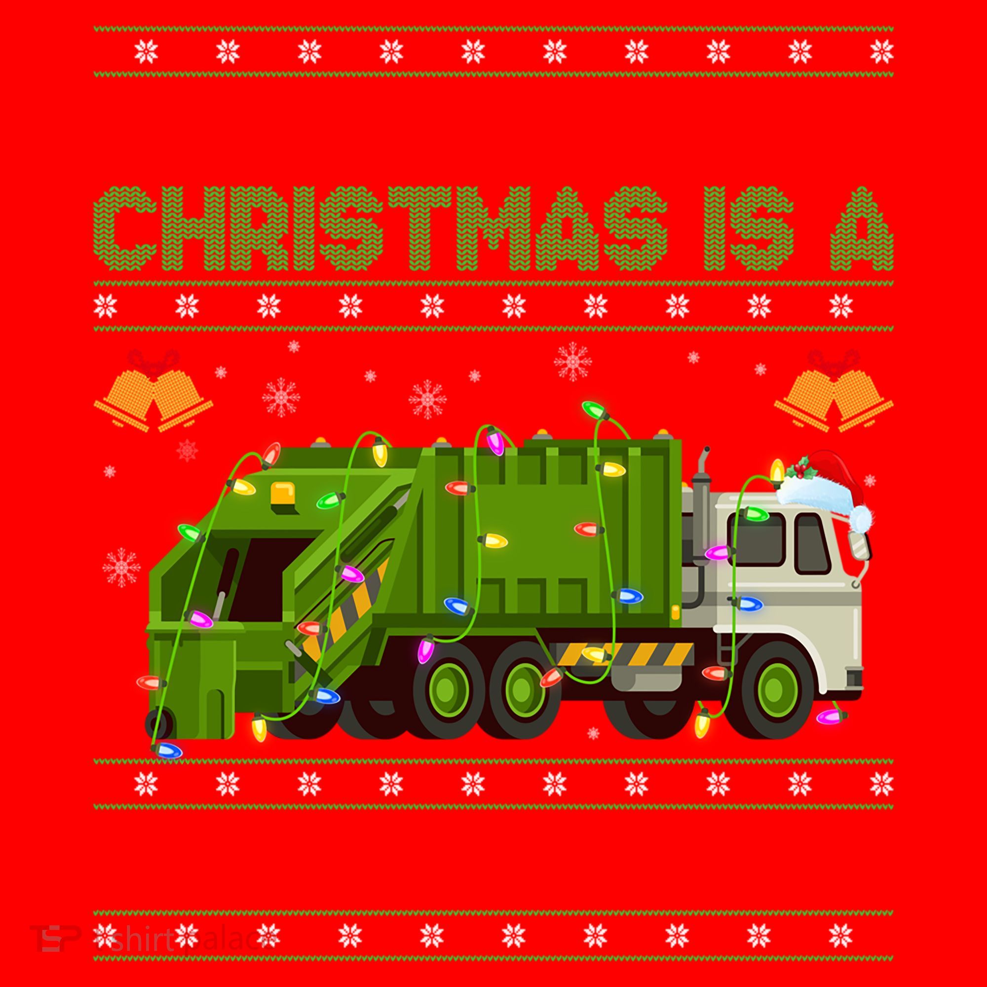 Funny Ugly All I Want For Christmas Is A Garbage Truck Gift Santa Hat