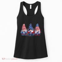 Funny USA American Flag 4th Of July Gnomes Women's Tank Top thumb 0