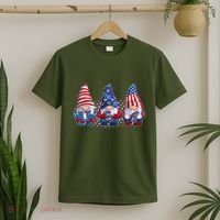 Funny USA American Flag 4th Of July Gnomes T-Shirt thumb 2