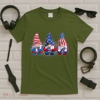 Funny USA American Flag 4th Of July Gnomes T-Shirt thumb 5