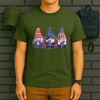 Funny USA American Flag 4th Of July Gnomes T-Shirt thumb 6