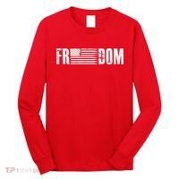 Freedom USA American Flag Pride Proud Patriot Long Sleeve Shirt thumb 0