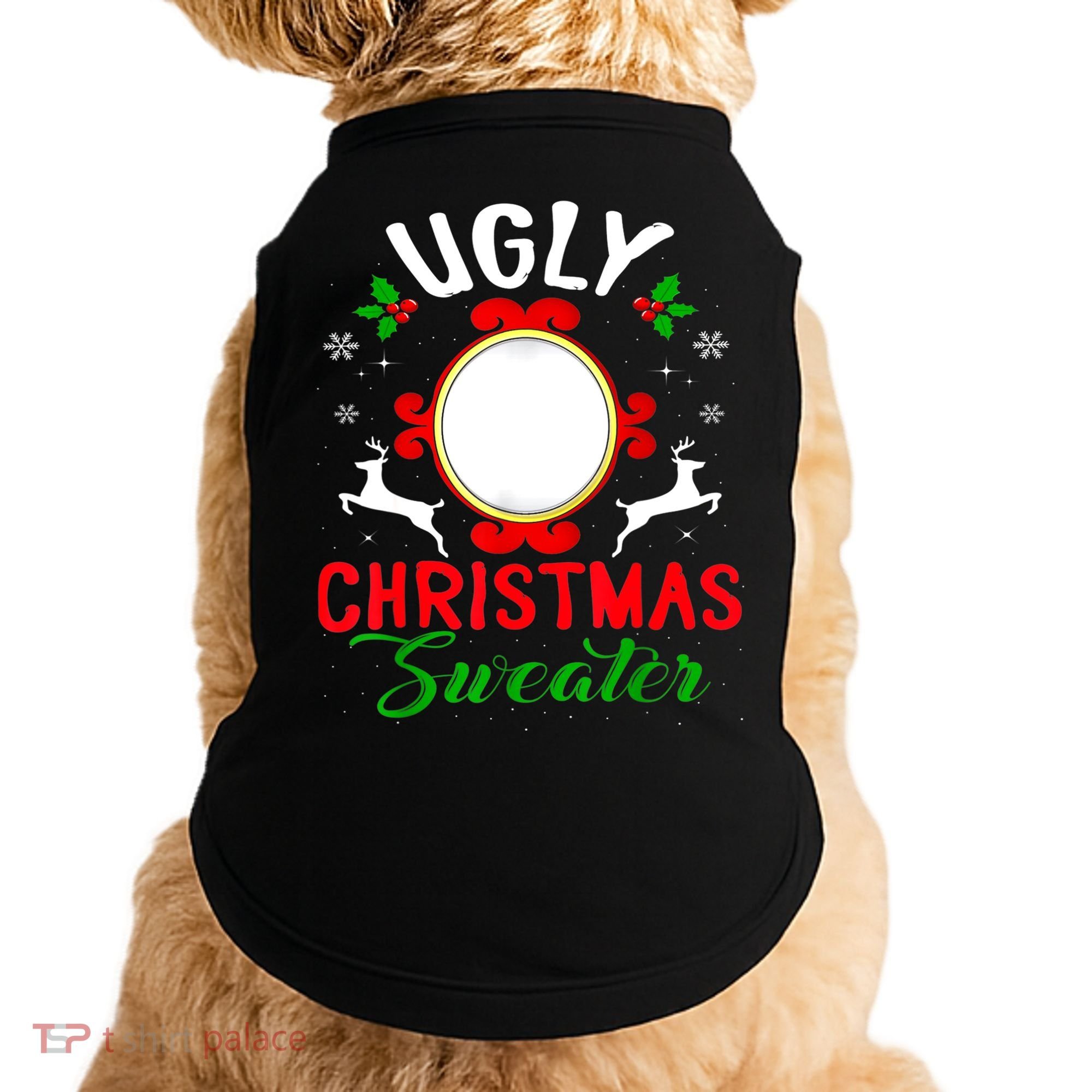 Funny Ugly Christmas Sweater With Mirror Doggie Tank