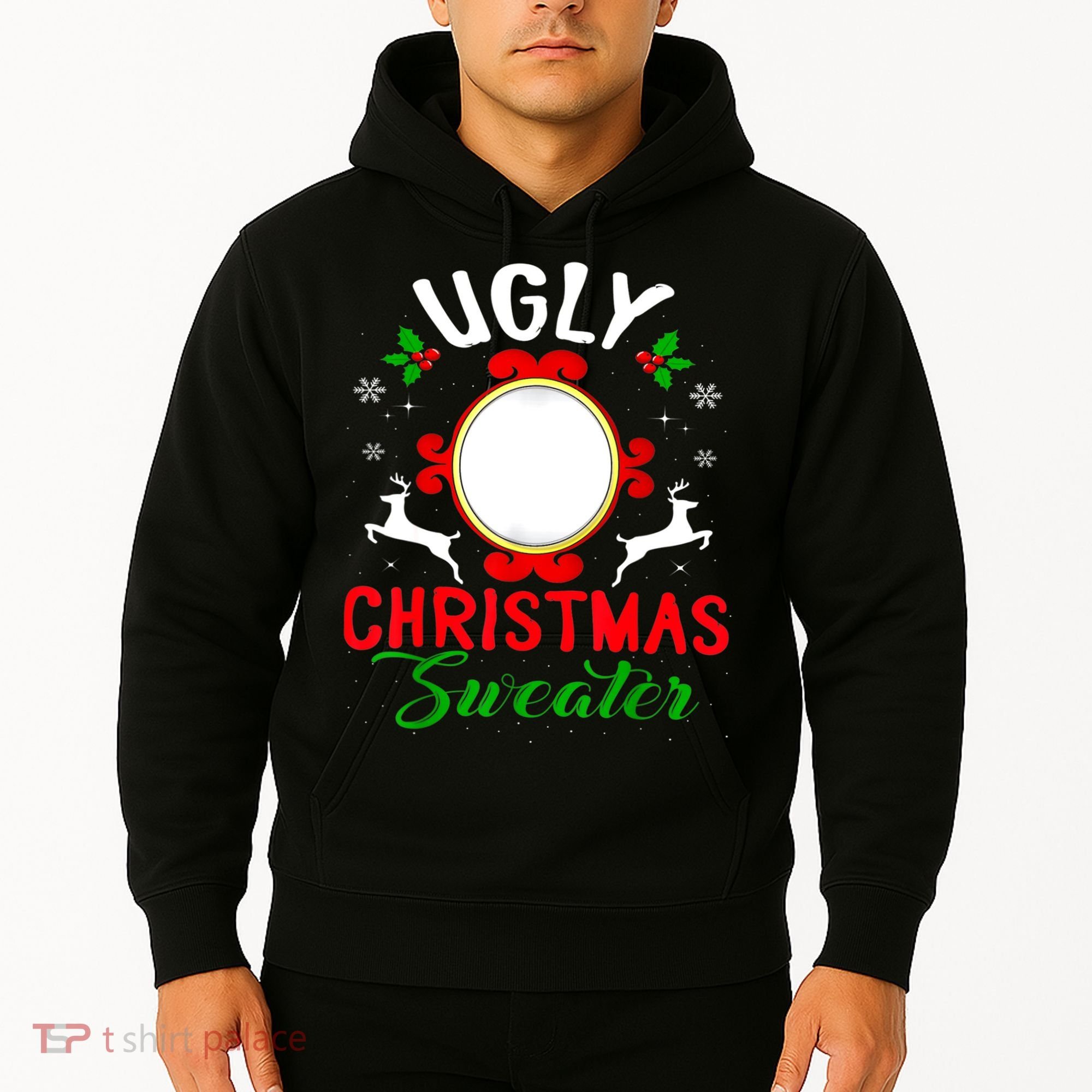 Funny Ugly Christmas Sweater With Mirror Hoodie