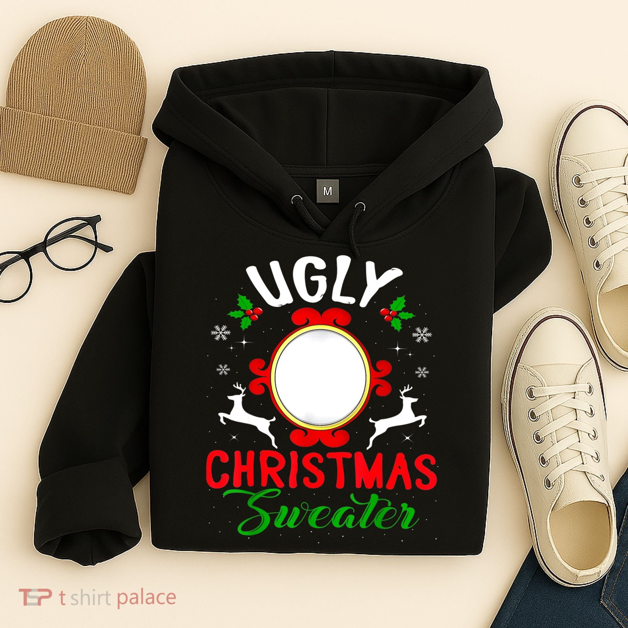 Funny Ugly Christmas Sweater With Mirror Hoodie