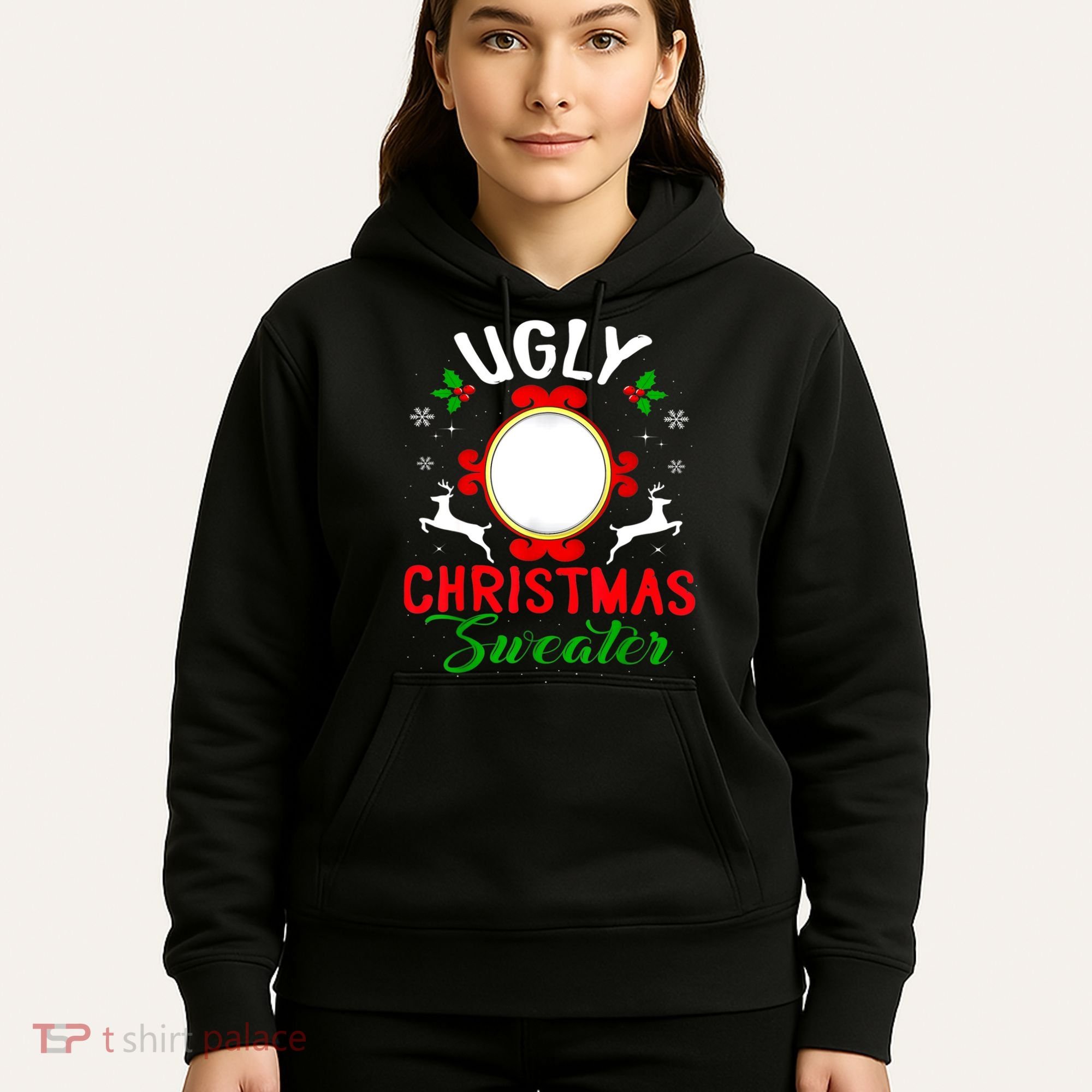 Funny Ugly Christmas Sweater With Mirror Hoodie
