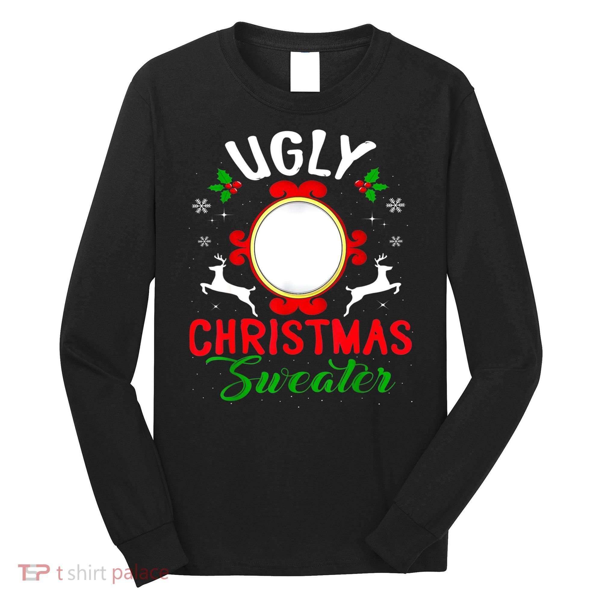 Funny Ugly Christmas Sweater With Mirror Long Sleeve Shirt