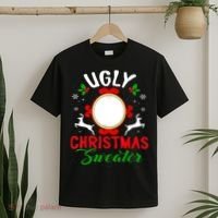 Funny Ugly Christmas Sweater With Mirror T-Shirt thumb 2