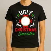 Funny Ugly Christmas Sweater With Mirror T-Shirt thumb 3