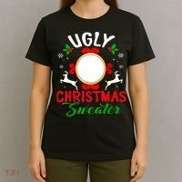 Funny Ugly Christmas Sweater With Mirror T-Shirt thumb 4
