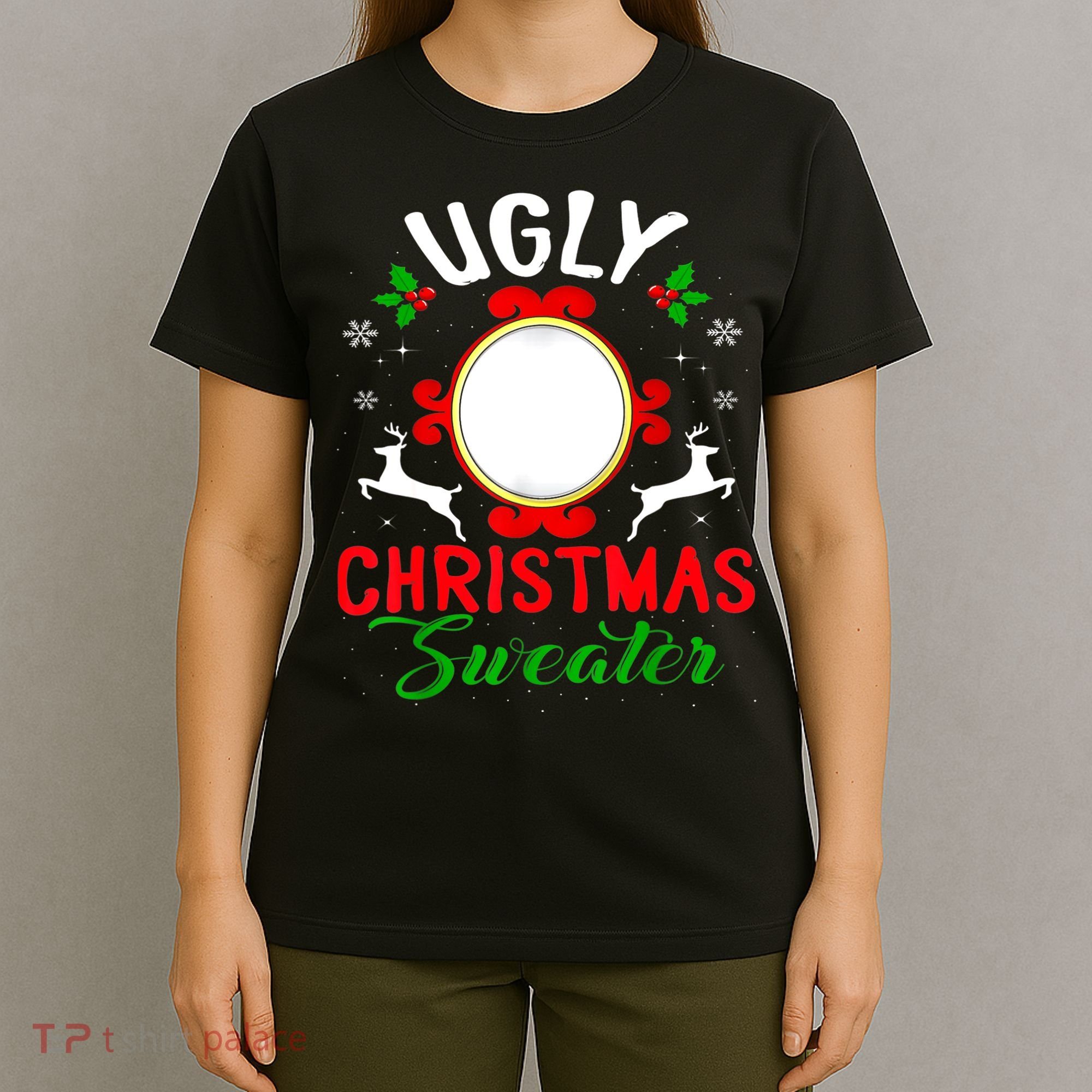 Funny Ugly Christmas Sweater With Mirror T-Shirt