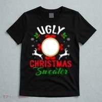 Funny Ugly Christmas Sweater With Mirror T-Shirt thumb 5