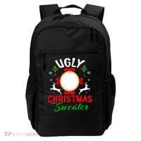 Funny Ugly Christmas Sweater With Mirror Backpack thumb 0