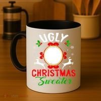 Funny Ugly Christmas Sweater With Mirror Coffee Mug thumb 4