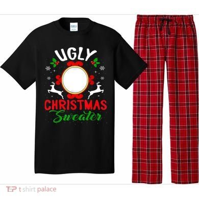 Funny Ugly Christmas Sweater With Mirror Pajama Set