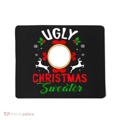 Funny Ugly Christmas Sweater With Mirror Mousepad