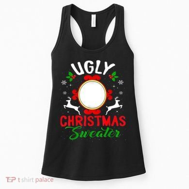 Funny Ugly Christmas Sweater With Mirror Women's Tank Top