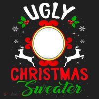 Funny Ugly Christmas Sweater With Mirror Hat thumb 2