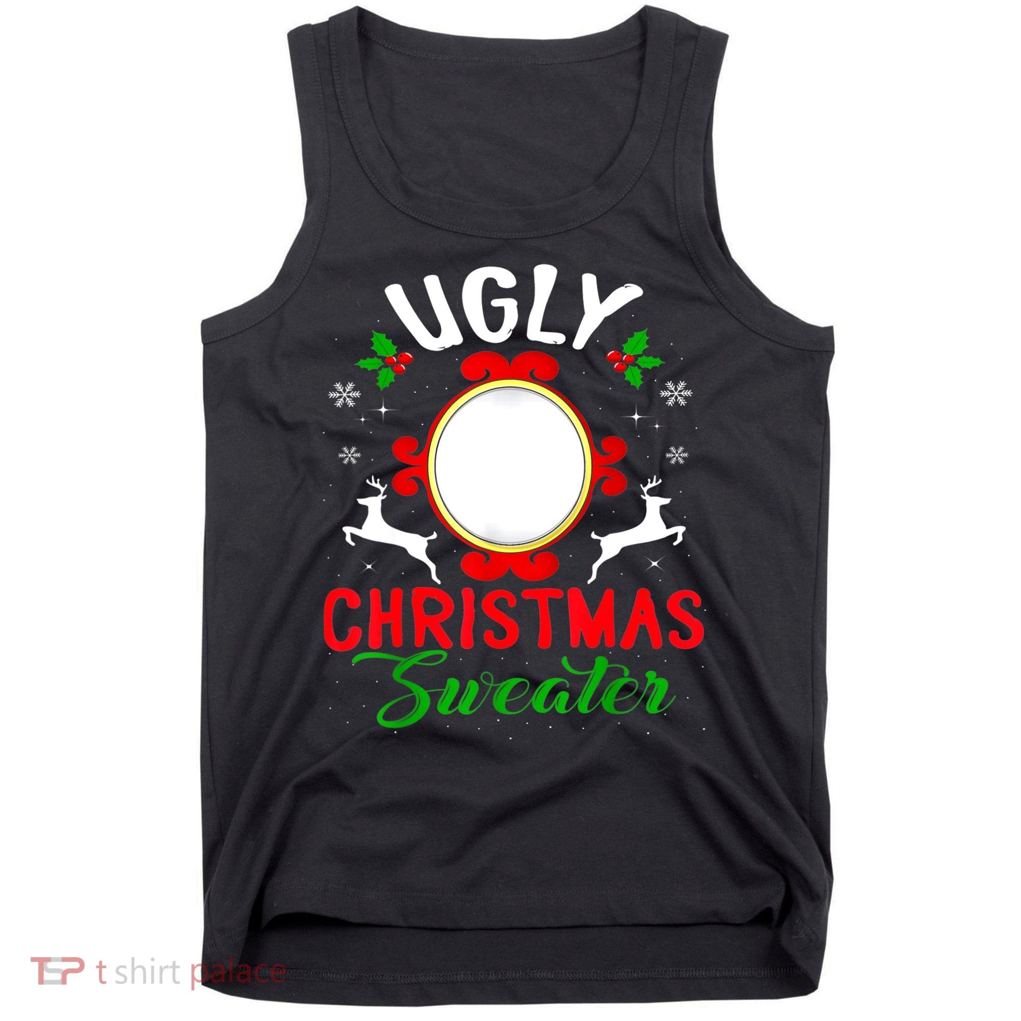 Funny Ugly Christmas Sweater With Mirror Tank Top