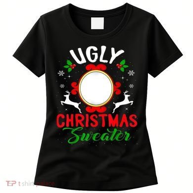 Funny Ugly Christmas Sweater With Mirror Women's T-Shirt