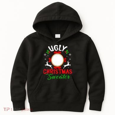 Funny Ugly Christmas Sweater With Mirror Kids Hoodie