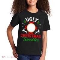 Funny Ugly Christmas Sweater With Mirror Kids T-Shirt thumb 2