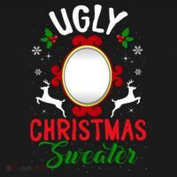 Funny Ugly Christmas Sweater With Mirror Gift Bucket Hat thumb 4