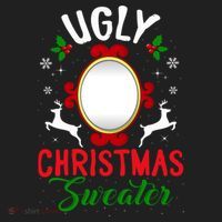Funny Ugly Christmas Sweater With Mirror Gift Beanie thumb 2