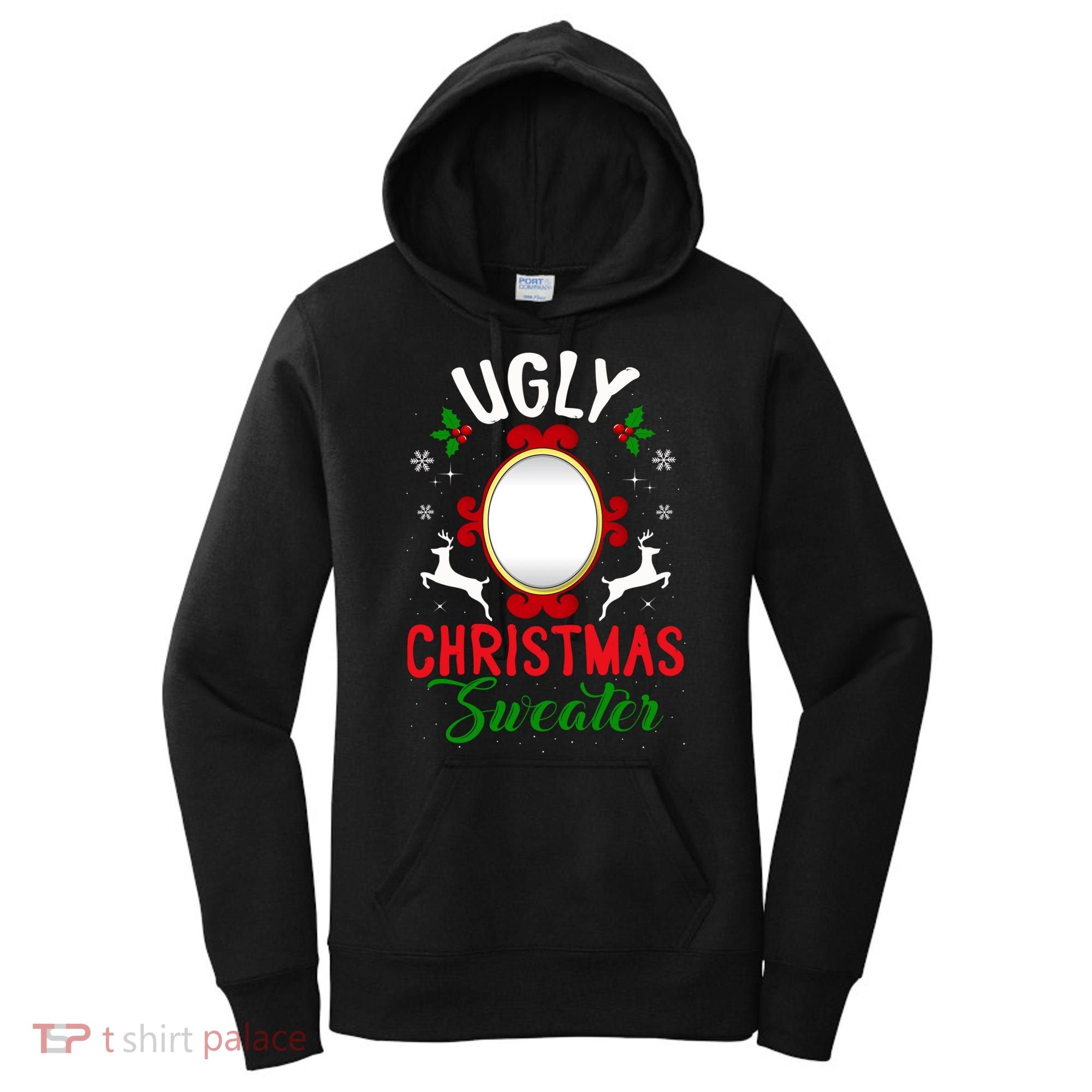 Funny Ugly Christmas Sweater With Mirror Gift Women's Hoodie