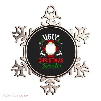 Funny Ugly Christmas Sweater With Mirror Gift Ornament