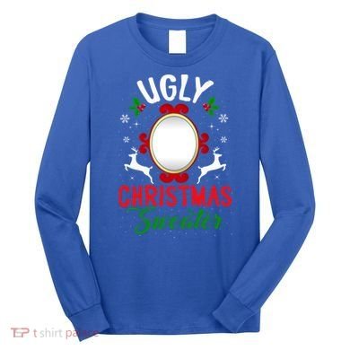 Funny Ugly Christmas Sweater With Mirror Gift Long Sleeve Shirt