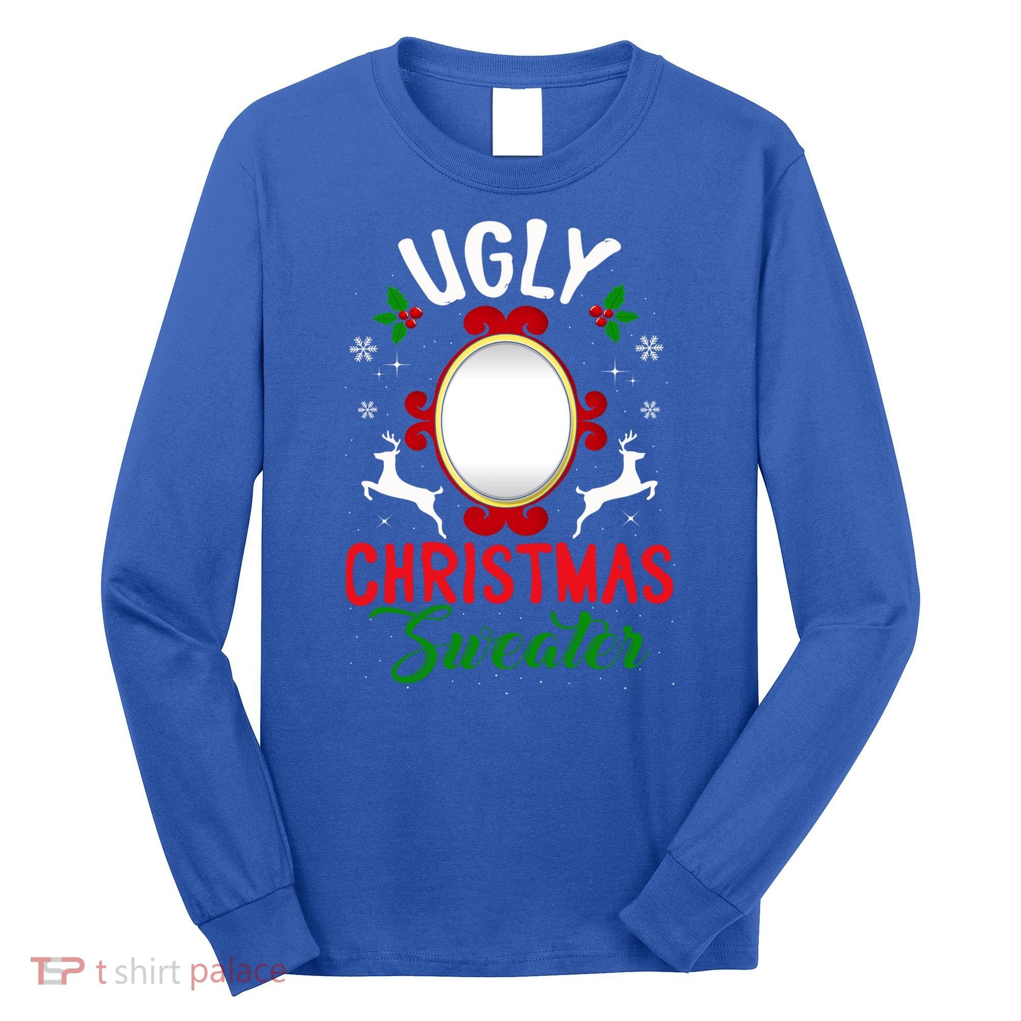 Funny Ugly Christmas Sweater With Mirror Gift Long Sleeve Shirt