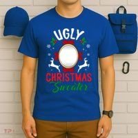Funny Ugly Christmas Sweater With Mirror Gift T-Shirt thumb 6