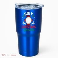 Funny Ugly Christmas Sweater With Mirror Gift Tumbler thumb 0