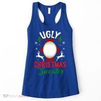 Funny Ugly Christmas Sweater With Mirror Gift Women's Tank Top thumb 0