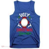 Funny Ugly Christmas Sweater With Mirror Gift Tank Top thumb 0