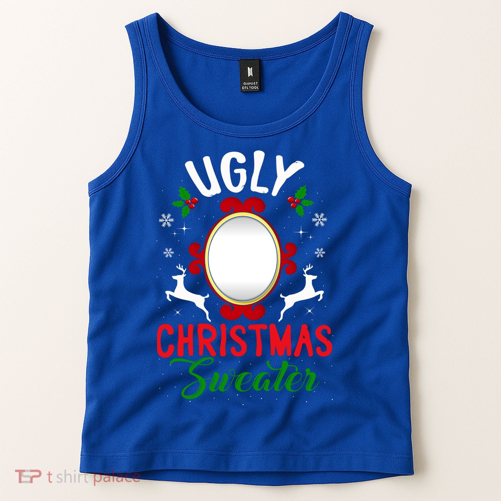 Funny Ugly Christmas Sweater With Mirror Gift Tank Top