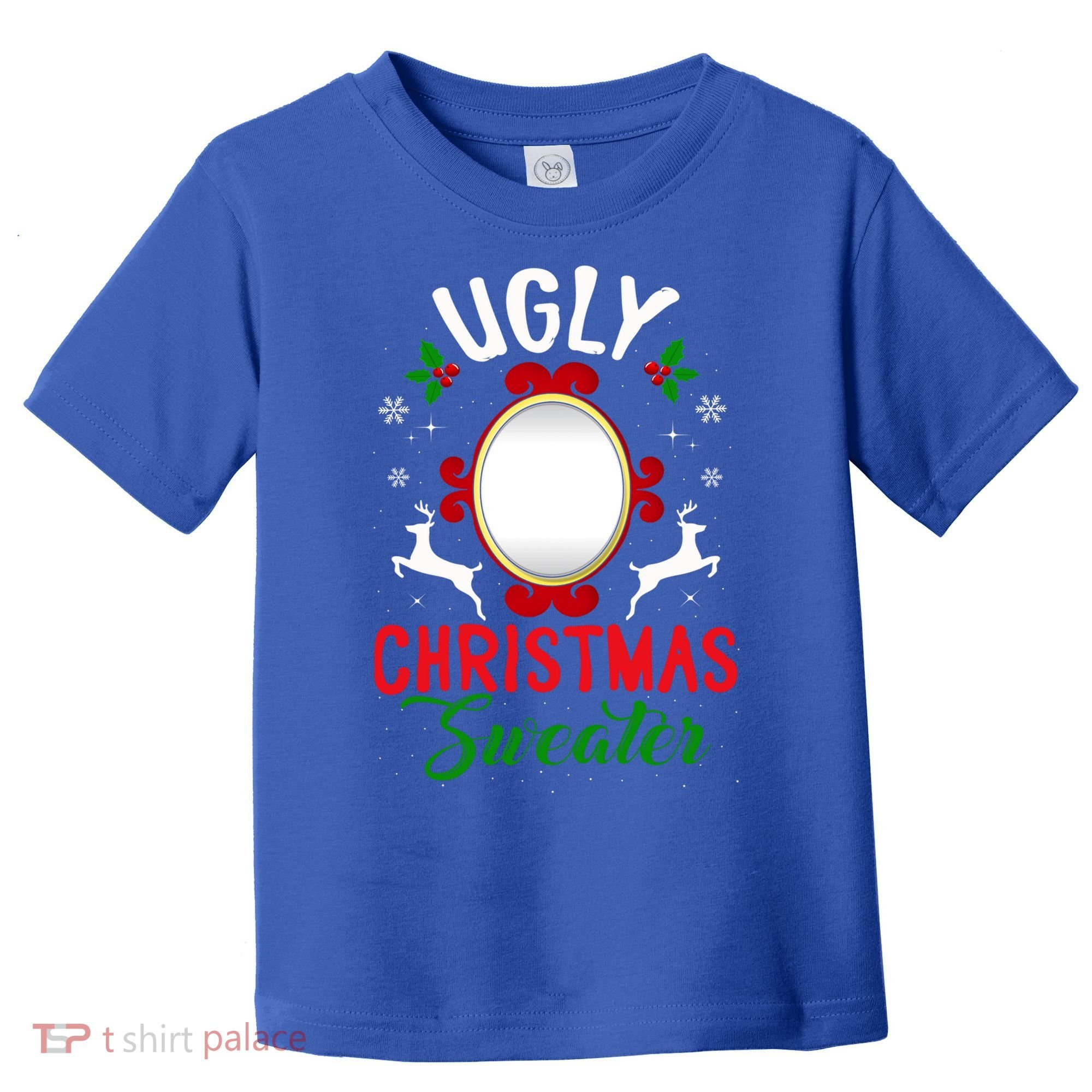 Funny Ugly Christmas Sweater With Mirror Gift Toddler T-Shirt