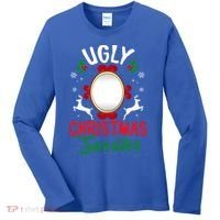 Funny Ugly Christmas Sweater With Mirror Gift Women's Long Sleeve Shirt thumb 0