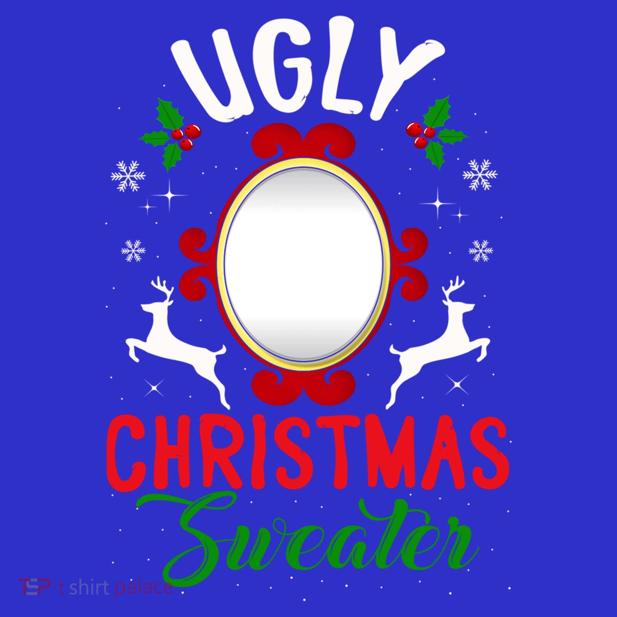 Funny Ugly Christmas Sweater With Mirror Gift Women's Long Sleeve Shirt