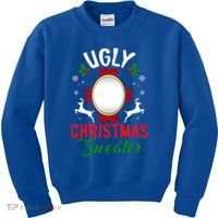 Funny Ugly Christmas Sweater With Mirror Gift Kids Sweatshirt thumb 0