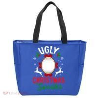 Funny Ugly Christmas Sweater With Mirror Gift Tote Bag thumb 0