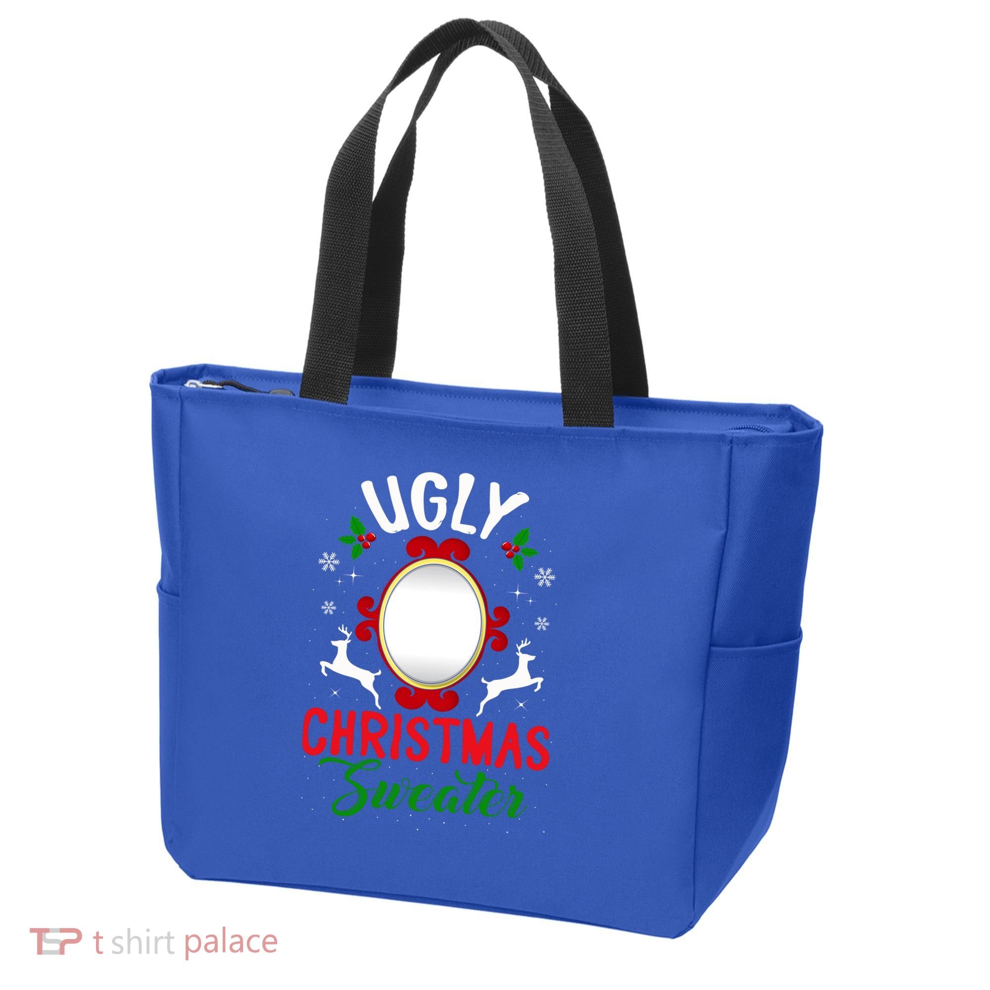 Funny Ugly Christmas Sweater With Mirror Gift Tote Bag