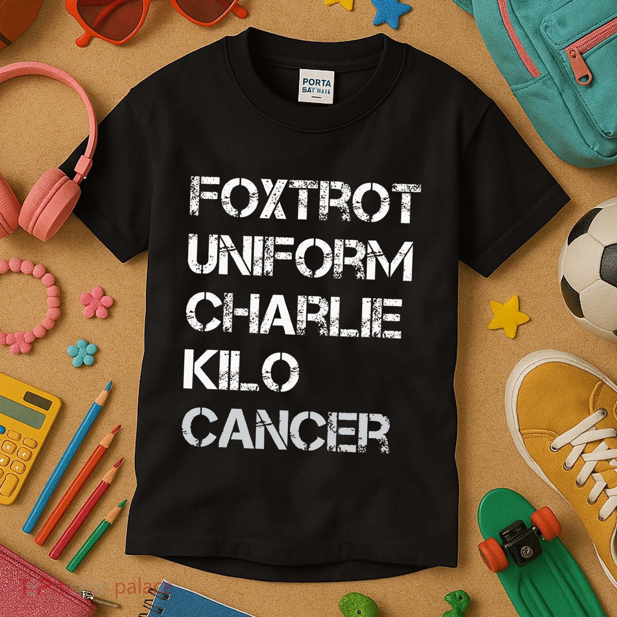 Foxtrot Uniform Charlie Kilo Fuck Lung Cancer Kids T-Shirt