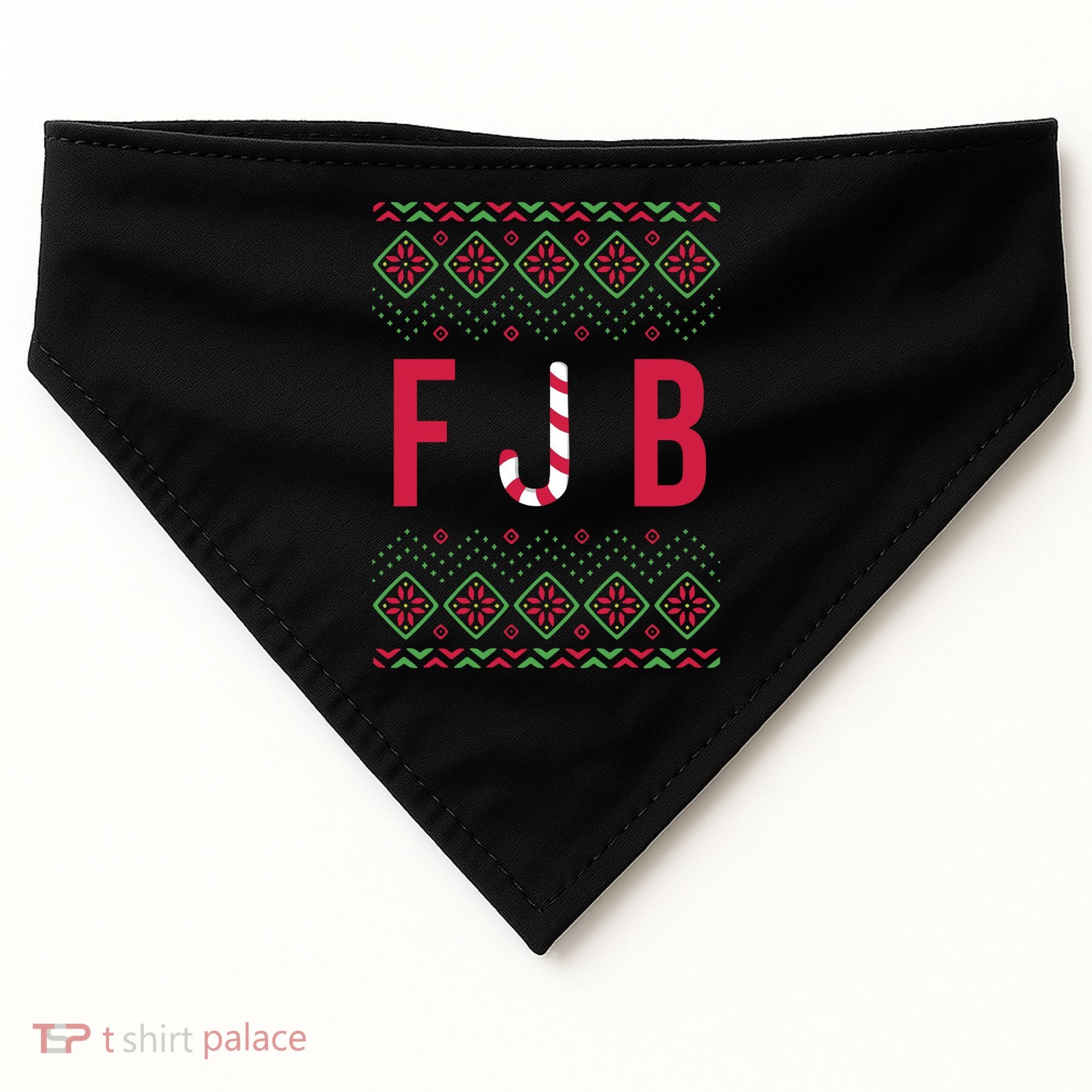 FJB Ugly Christmas Sweater USA-Made Doggie Bandana