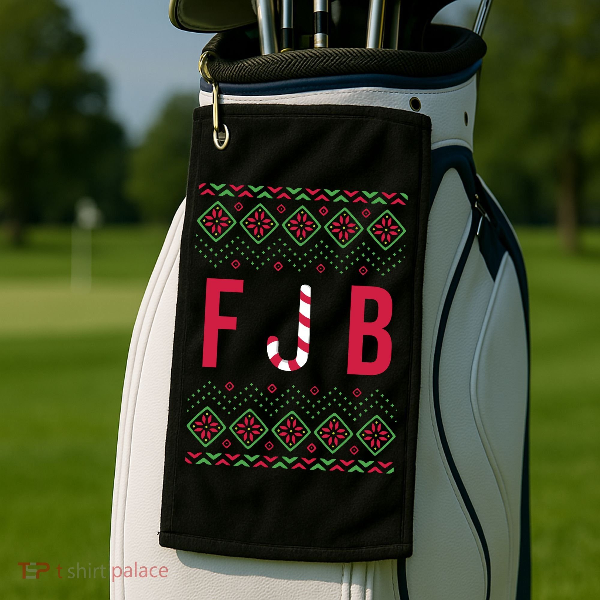 FJB Ugly Christmas Sweater Golf Towel